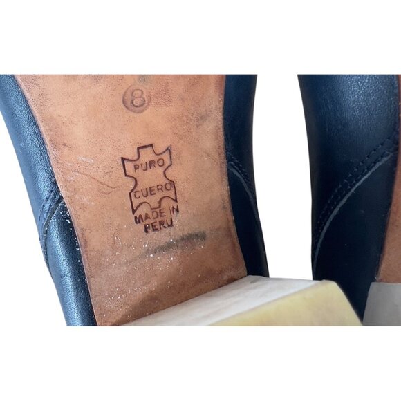 Fortress of Inca Navy Ankle Gabriela Bootie with Buckle Details Size 8 - Picture 7 of 8